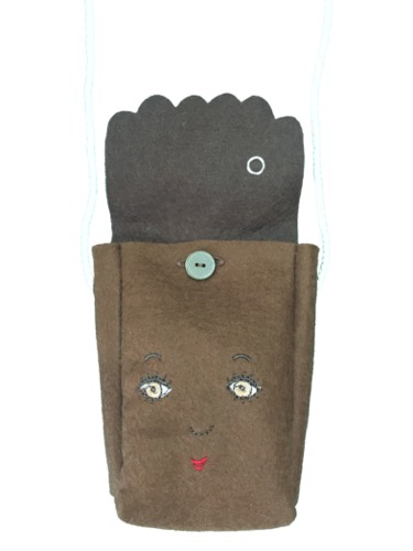 FaceToFace tasje handgemaakt wolvilt Lotta