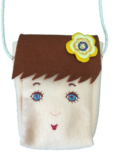 FaceToFace tasje handgemaakt wolvilt Kaatje