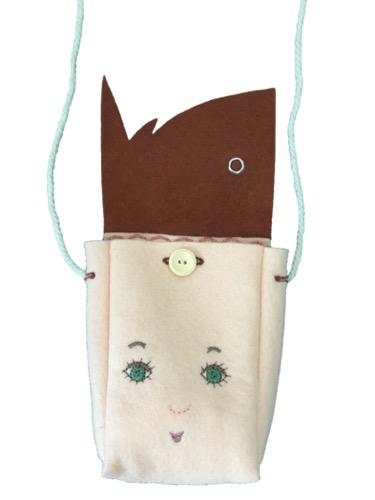 FaceToFace tasje handgemaakt wolvilt Madelief