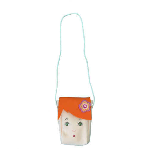 FaceToFace tasje handgemaakt wolvilt Roos