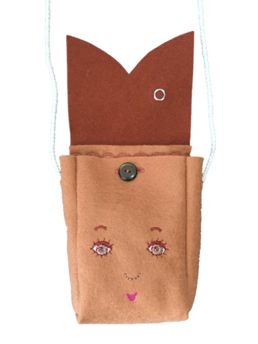 FaceToFace tasje handgemaakt wolvilt Billy