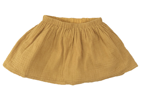 Rok "Double Gauze" katoen - okergeel