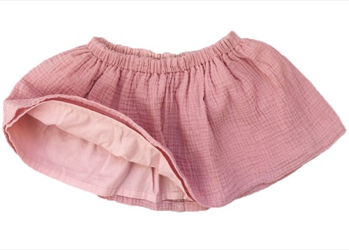 Rok "Double Gauze" katoen - oud roze