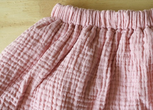 Rok "Double Gauze" katoen - oud roze