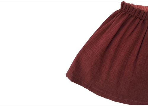 Rok "Double Gauze" katoen - steenrood