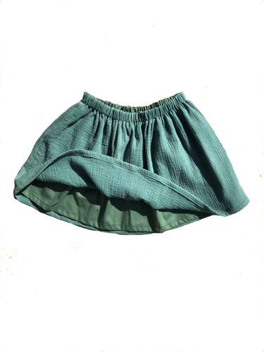 Rok "Double Gauze" katoen - zee groen