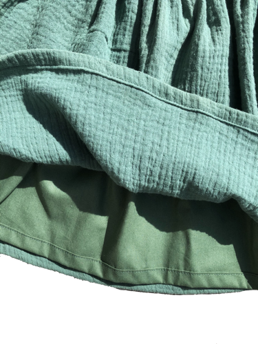 Rok "Double Gauze" katoen - zee groen