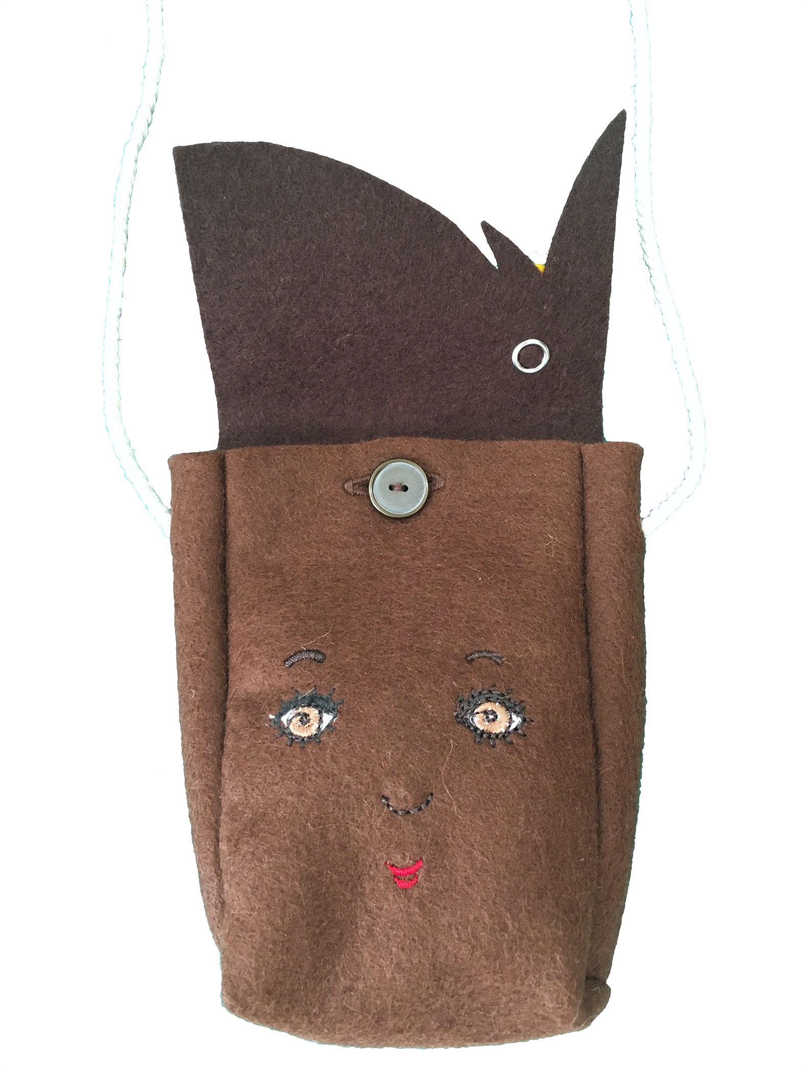 FaceToFace tasje handgemaakt wolvilt Babs