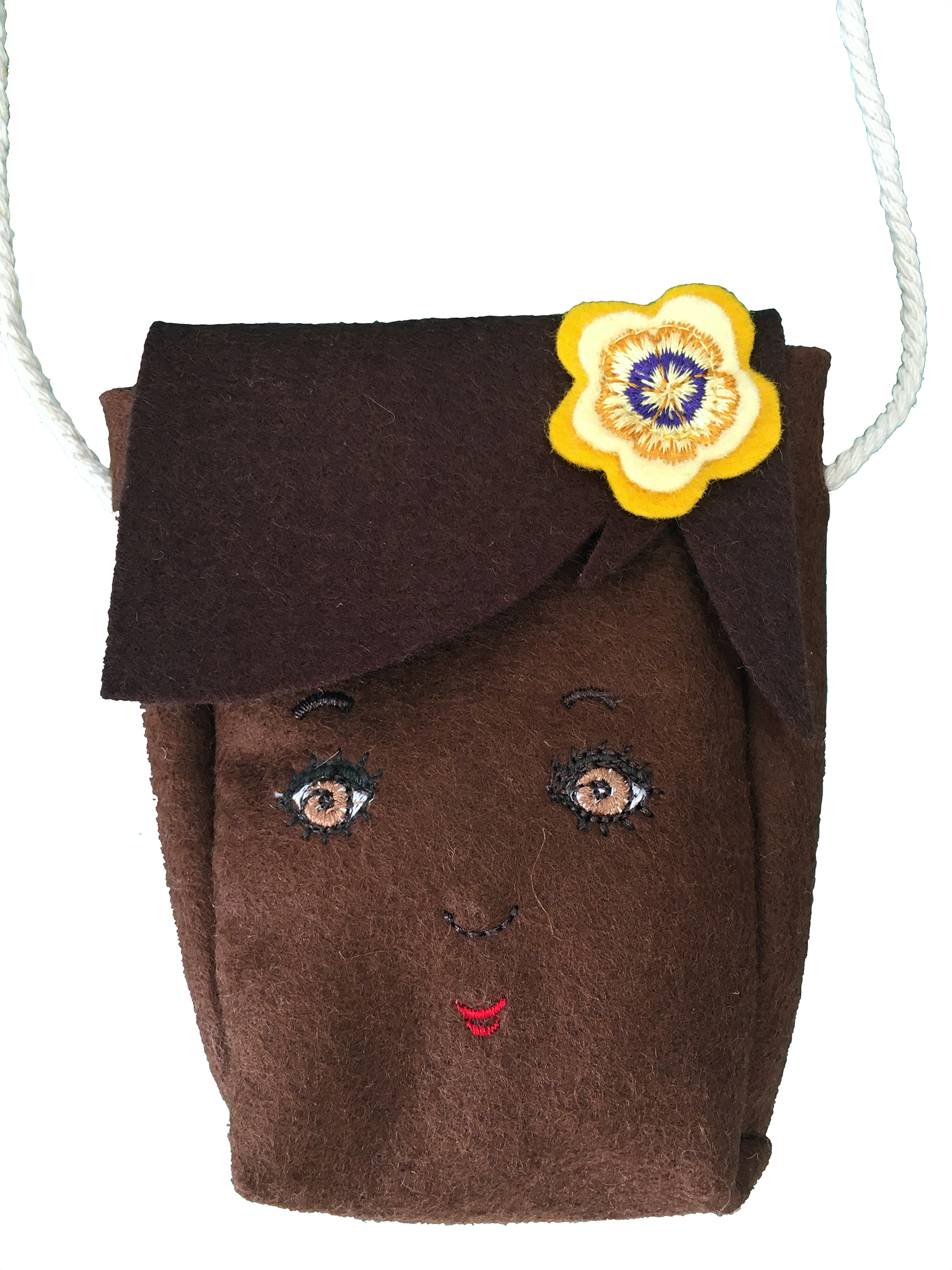 FaceToFace tasje handgemaakt wolvilt Babs