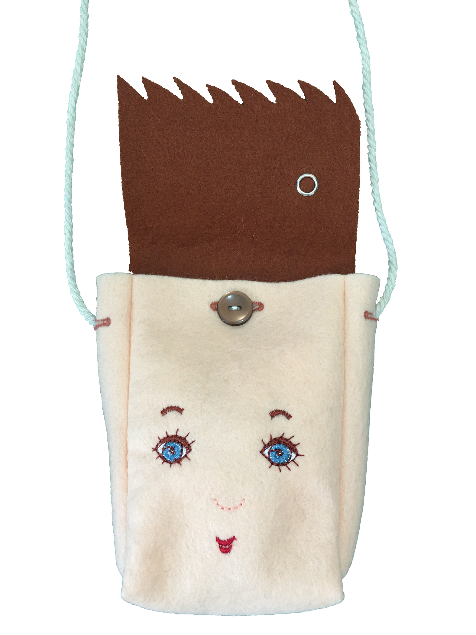 FaceToFace tasje handgemaakt wolvilt Kaatje