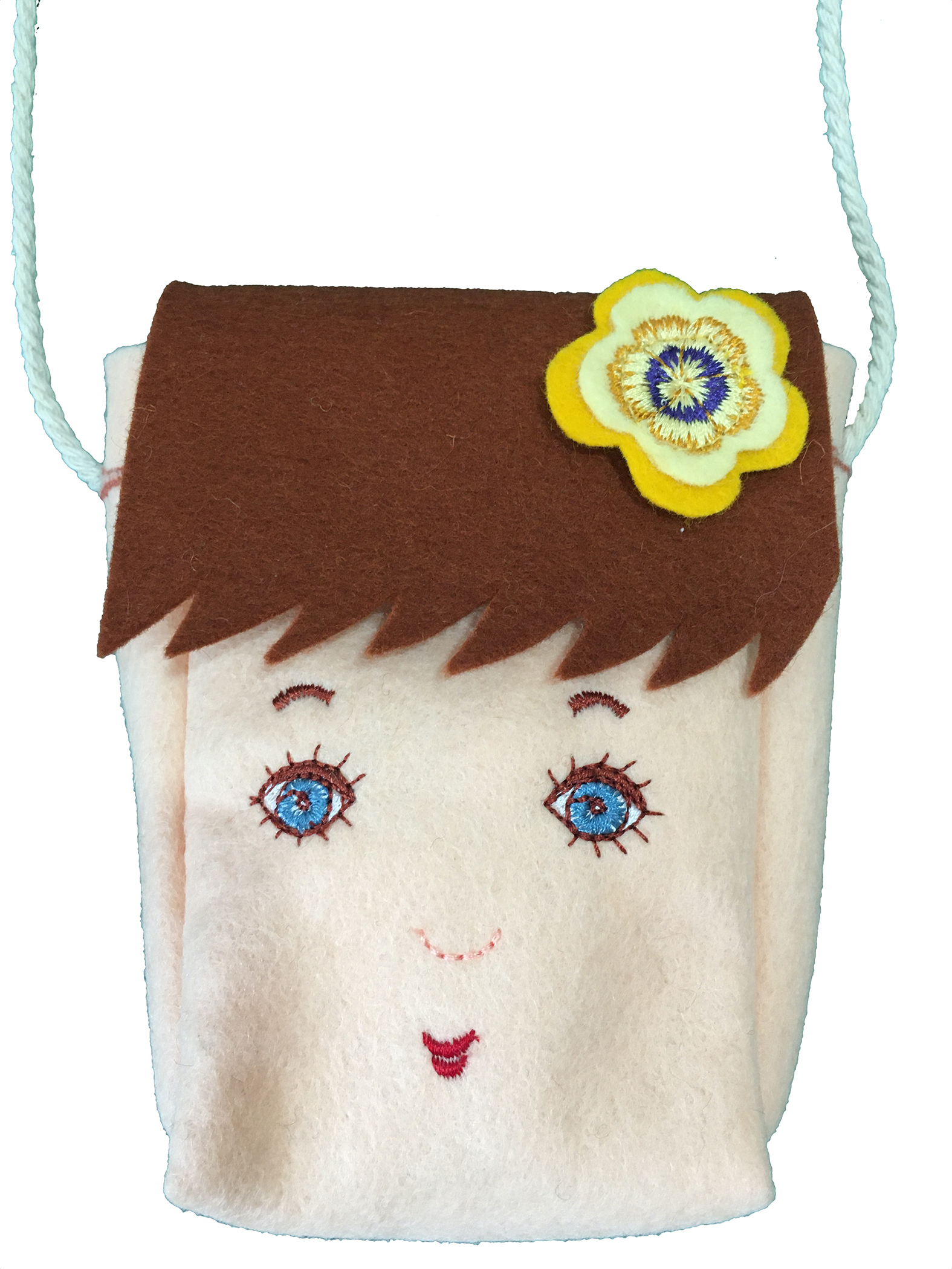 FaceToFace tasje handgemaakt wolvilt Kaatje