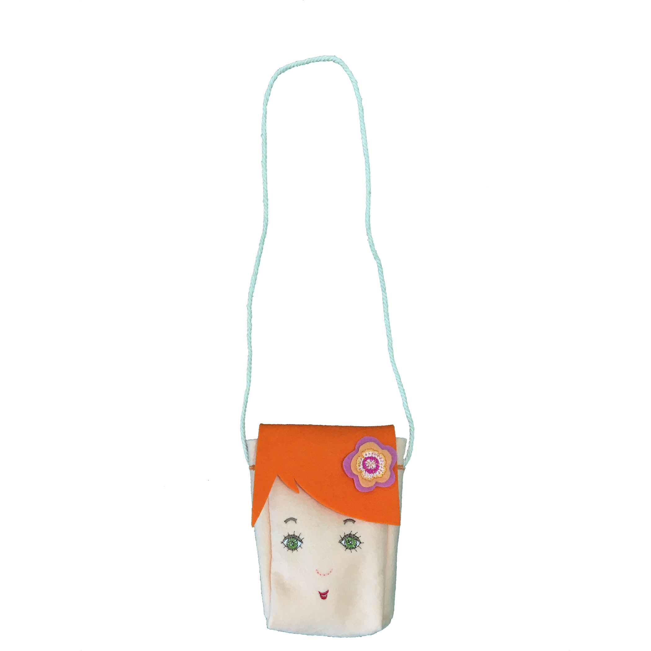 FaceToFace tasje handgemaakt wolvilt Roos