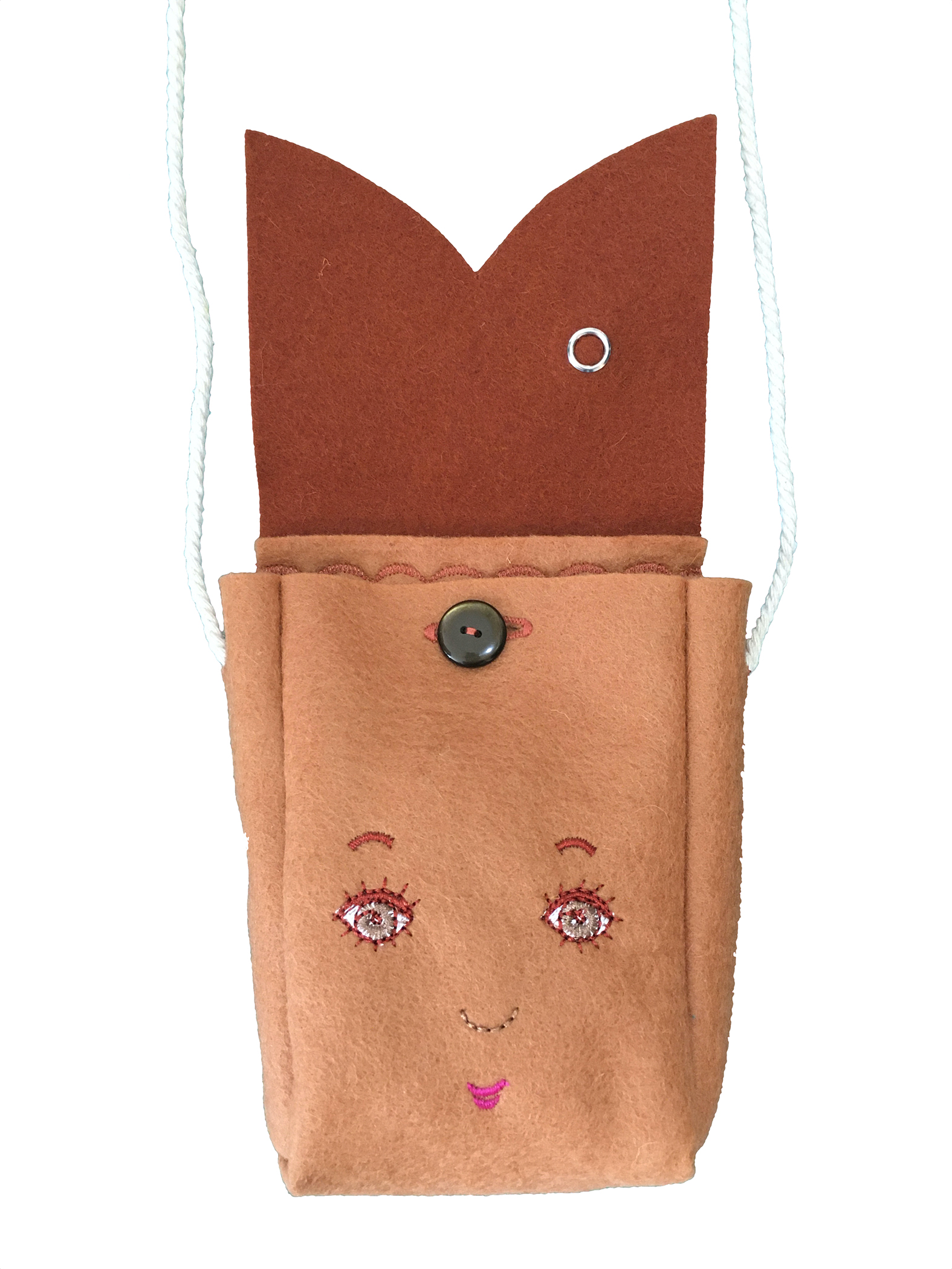 FaceToFace tasje handgemaakt wolvilt Billy