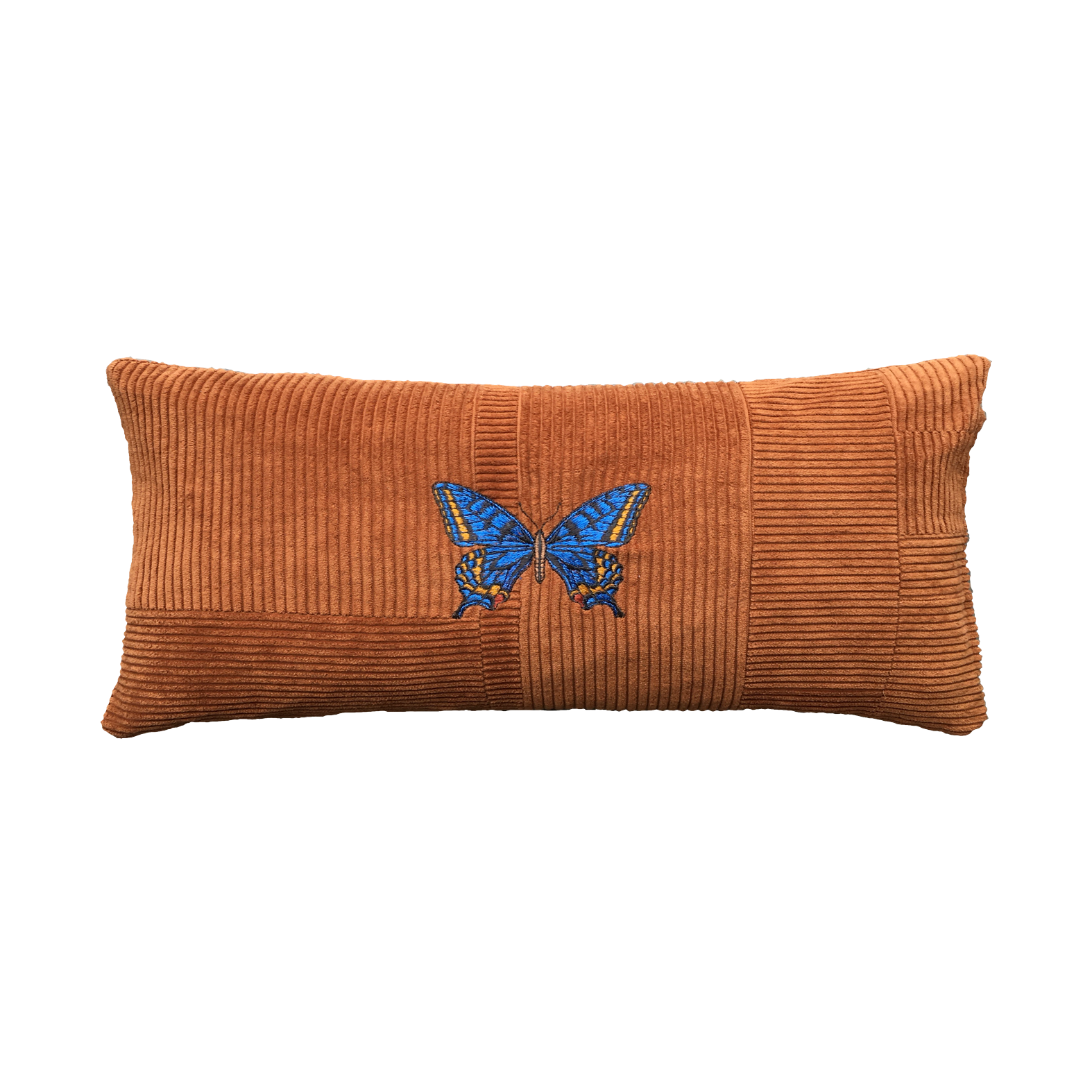 Kussen vlinder blauw