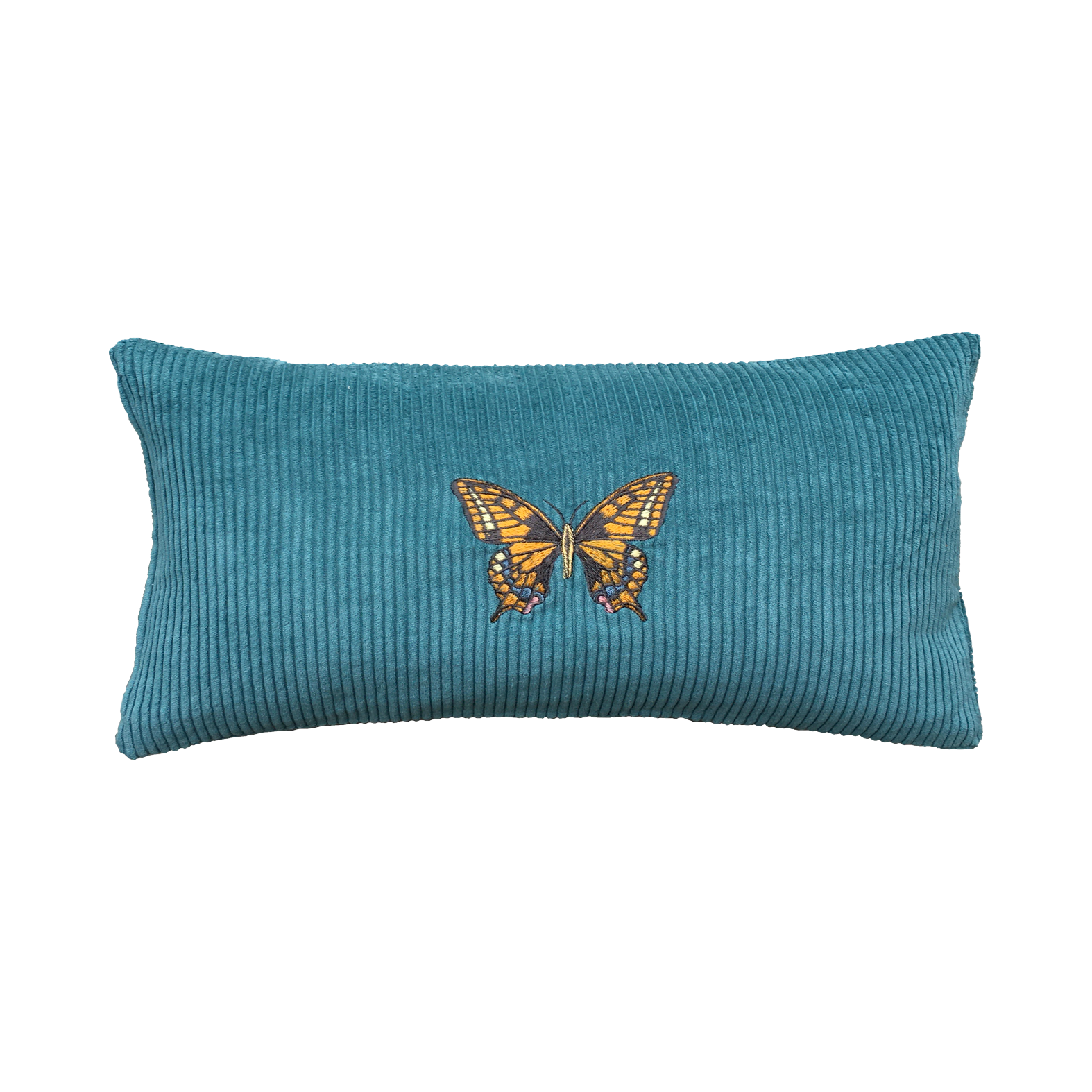 Kussen vlinder geel