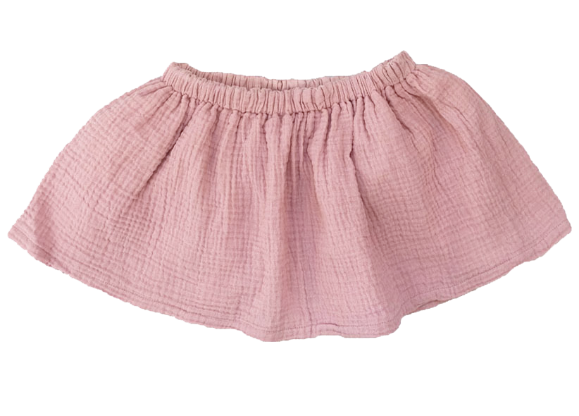 Rok "Double Gauze" katoen - oud roze