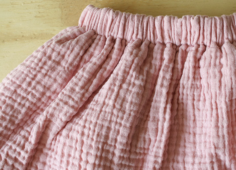 Rok "Double Gauze" katoen - oud roze