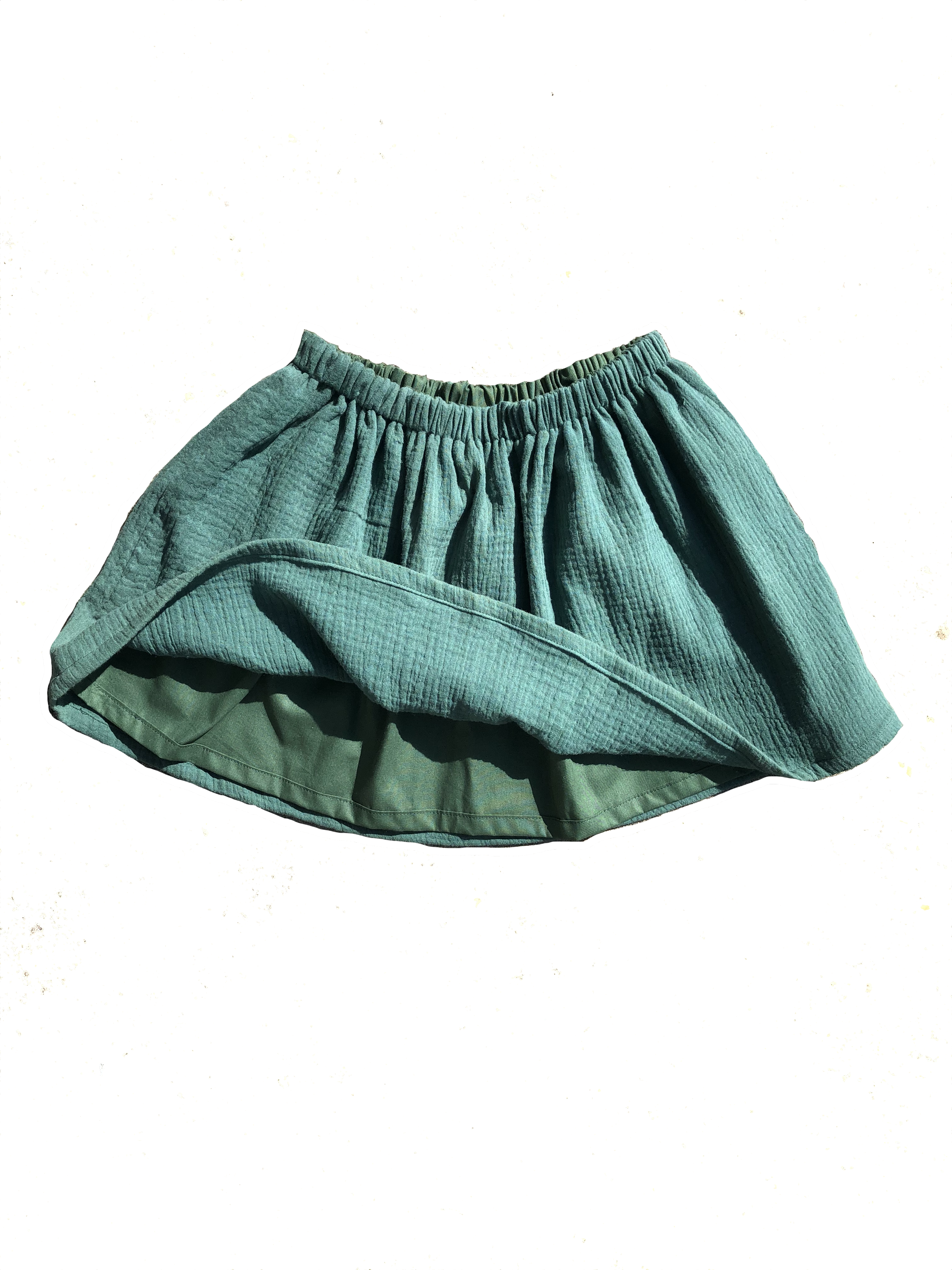 Rok "Double Gauze" katoen - zee groen