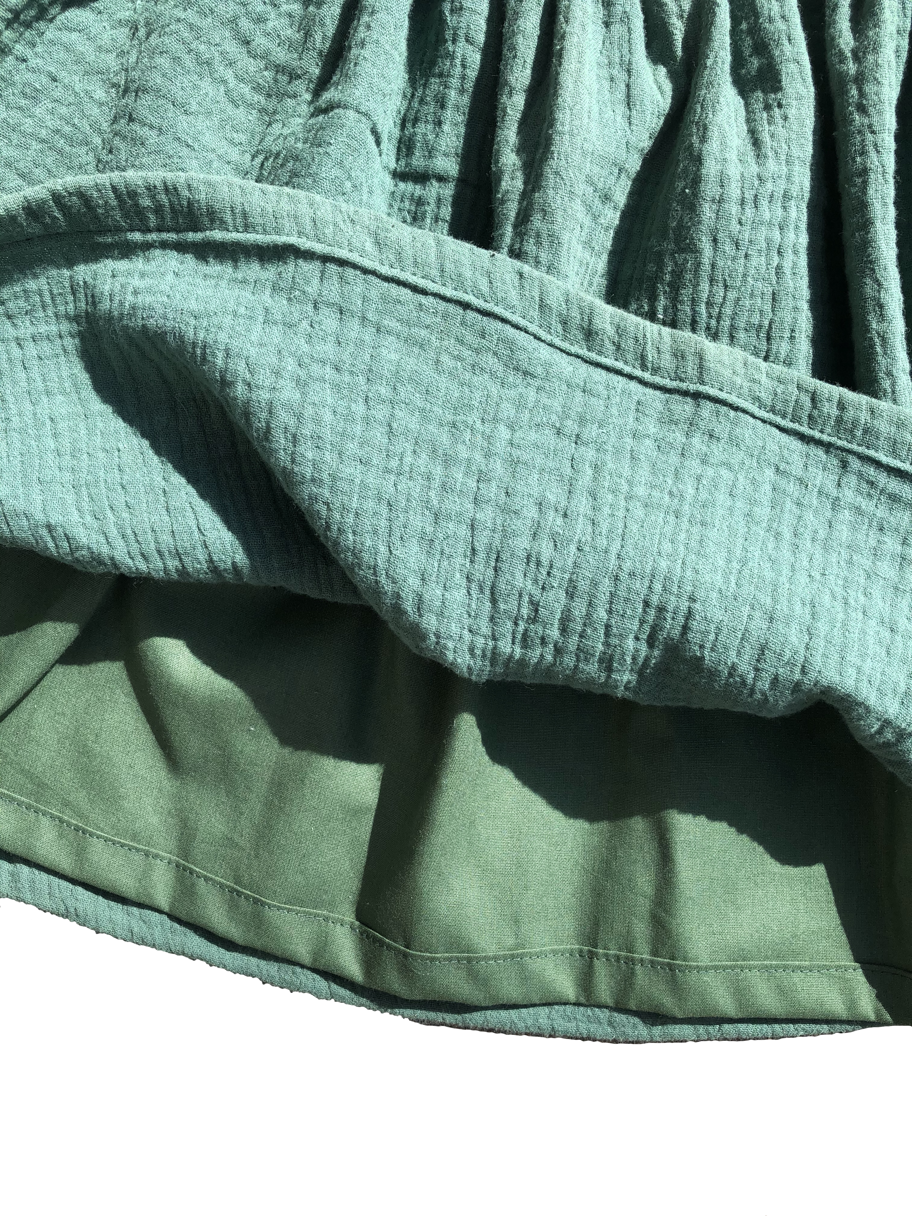 Rok "Double Gauze" katoen - zee groen